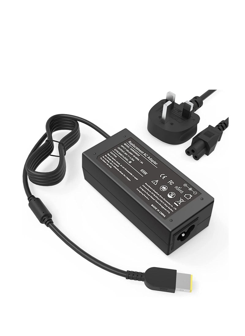 Ntech NTECH 65W Lenovo Laptop Charger, 20V/3.25A Power Supply Cord For Lenovo Thinkpad X/E/S/L/B/U/T/K/Z/Y/G/Yoga Helix And Ideapad/Flex/2/Flex/3/Yoga/11/11S Series Notebook Power Supply  - Image 1