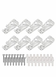 Excefore Clear Roller Blind Clip with Screws, Plastic Pillars for Vertical Roman Roller Blinds Ball Chain Cord Control Blind Safety Clip for Cord Child  - Image 1