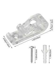 Excefore Clear Roller Blind Clip with Screws, Plastic Pillars for Vertical Roman Roller Blinds Ball Chain Cord Control Blind Safety Clip for Cord Child  - Image 4