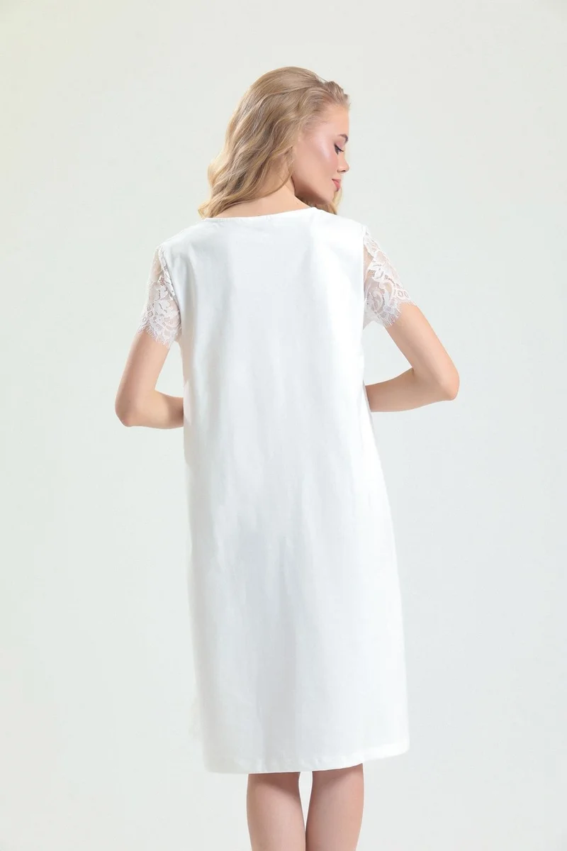 Magic Form 26414 - Cotton Lace Dressing Gown Nightgown Set