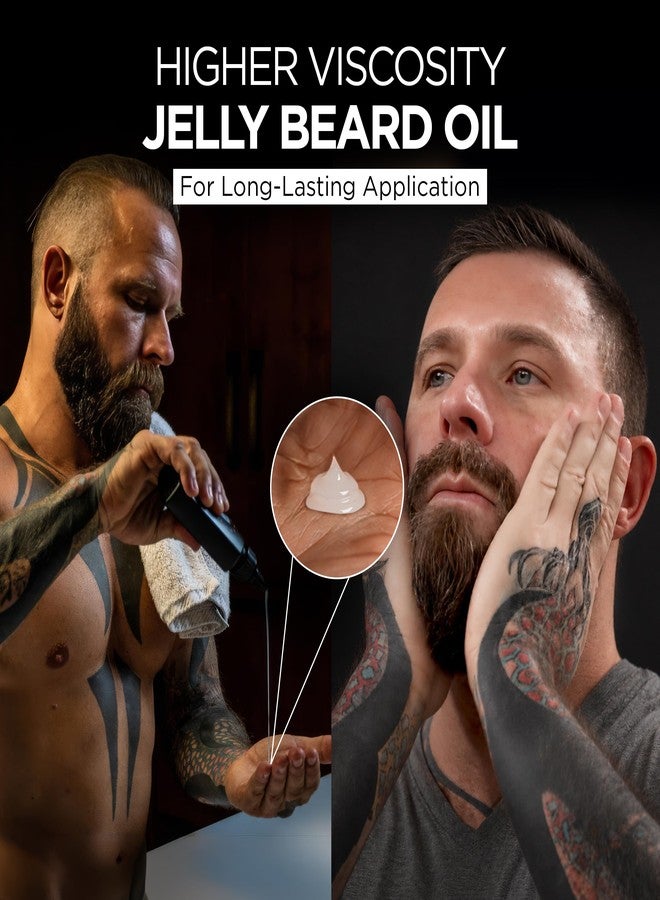 Bossman Jelly Beard Oil for Men (4 oz, Naked - Unscented – Softens, Moisturizes & Conditions with Natural Ingredients - Image 3