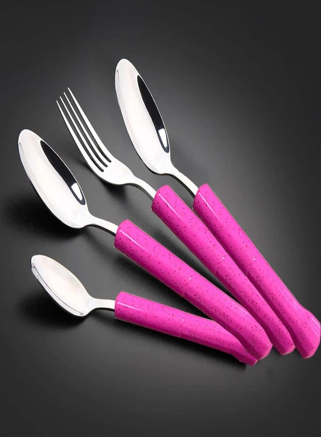 Troozy Marble Premium Stainless Steel Complete Cutlery Set - Set of 25 (Contains: 6 Dinner Spoons, 6 Dinner Forks, 6 Dinner Knives & 6 Tea Spoons + 1 Stand) 100% Food Grade, Dishwasher Safe - Image 3