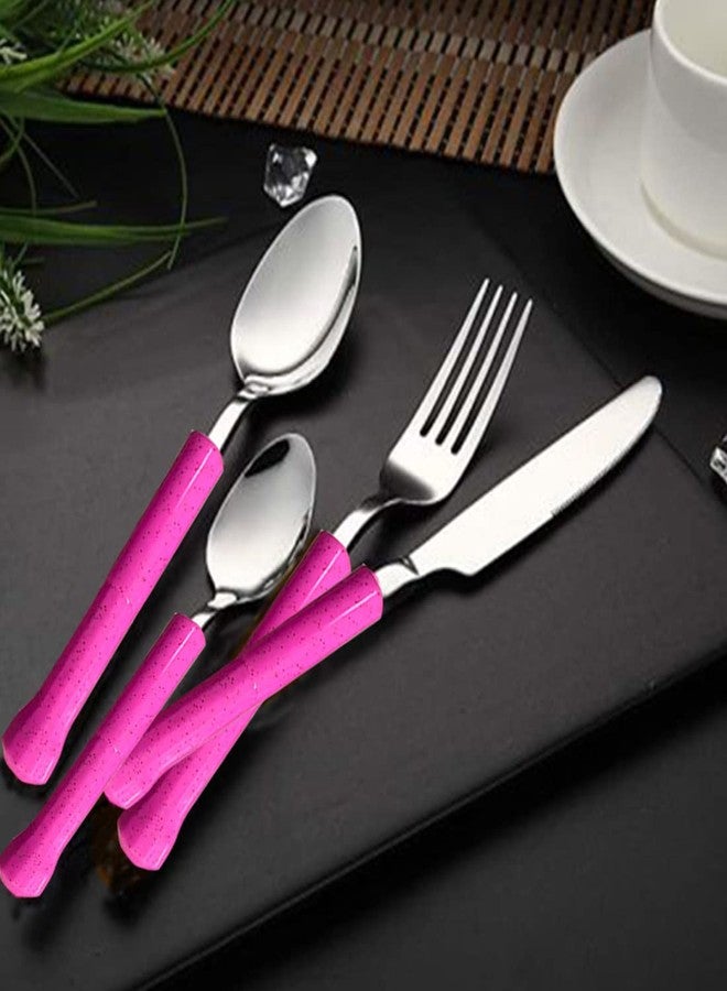Troozy Marble Premium Stainless Steel Complete Cutlery Set - Set of 25 (Contains: 6 Dinner Spoons, 6 Dinner Forks, 6 Dinner Knives & 6 Tea Spoons + 1 Stand) 100% Food Grade, Dishwasher Safe - Image 2