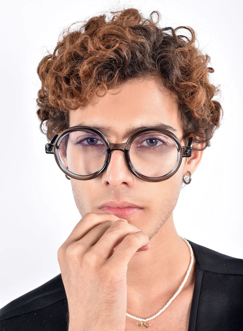 Woggles Swirl Grey Round Sunglasses| 100% UV Protected| Men & Women