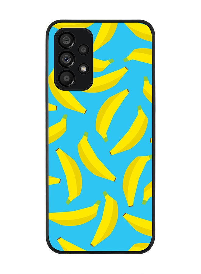 Stylizedd Rugged Black edge case for Samsung Galaxy A23 (LTE/4G) Slim fit Soft Case Flexible Rubber Edges Anti Drop TPU Gel Thin Cover - Scattered Bananas - Image 1