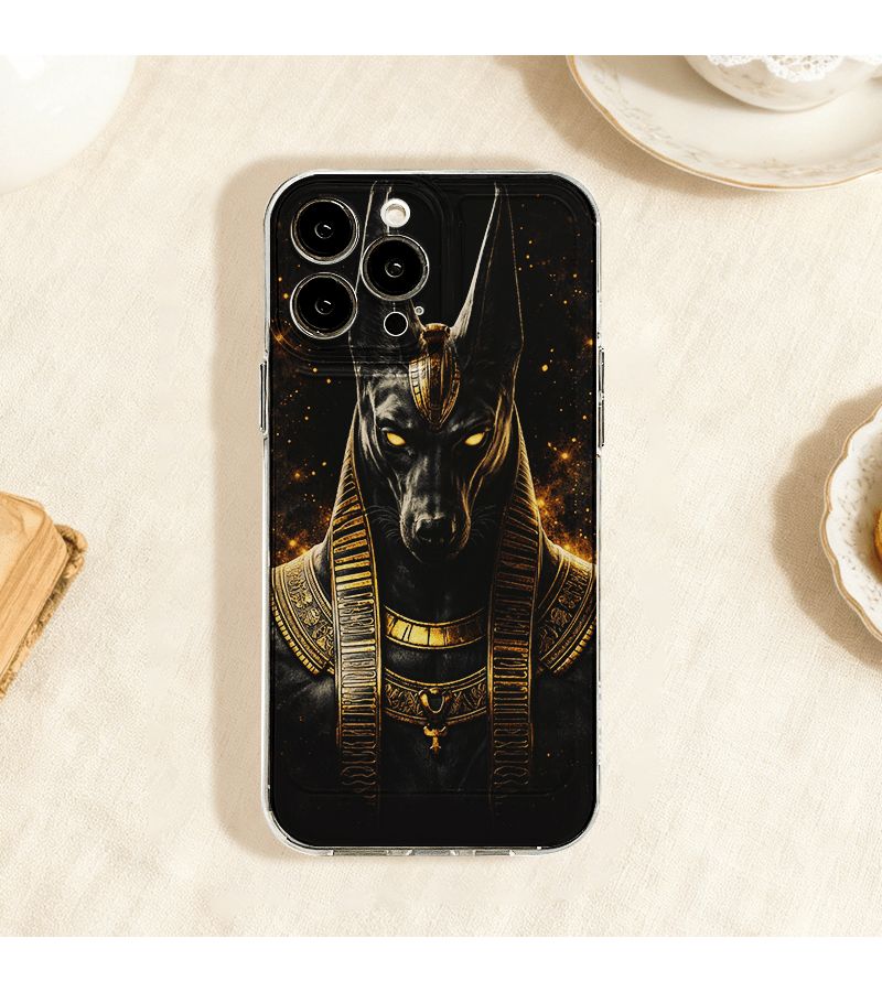 Phone Case For Transsion Infinix Hot 60 Pro Transparent Anubis Egyptian God Pattern Protective Durable Shockproof Clear Design Ancient Egypt Art - Image 1