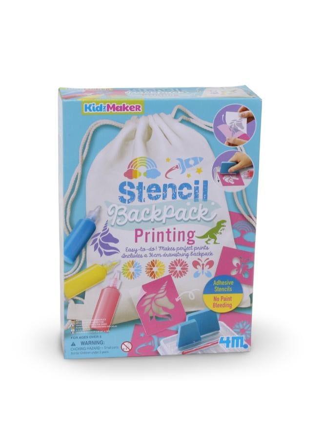 4M مجموعة طباعة استنسل حقيبة الظهر من 4M KidzMaker - Image 2