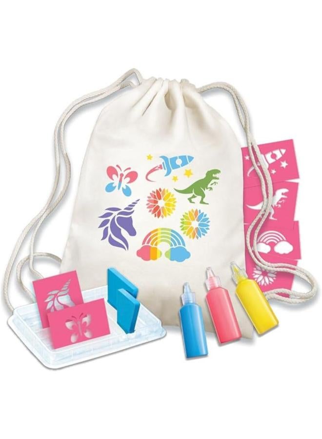 4M مجموعة طباعة استنسل حقيبة الظهر من 4M KidzMaker - Image 1