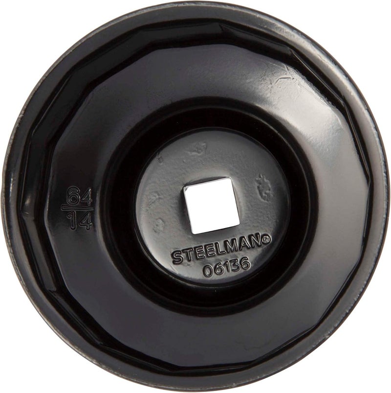 Steelman 64mm x 14 Flute Oil Filter Cap Wrench, 3/8-inch Drive, Low-Profile Design for Confined Space - Image 2
