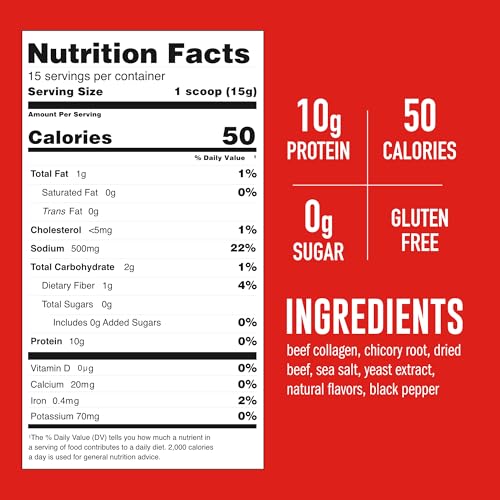 LonoLife Beef Bone Broth Powder Mix | Grass-Fed, 10g Protein | Collagen-Rich, Keto & Paleo Friendly | Natural Ingredients | 8oz Bulk Container (15 Servings) - Image 3