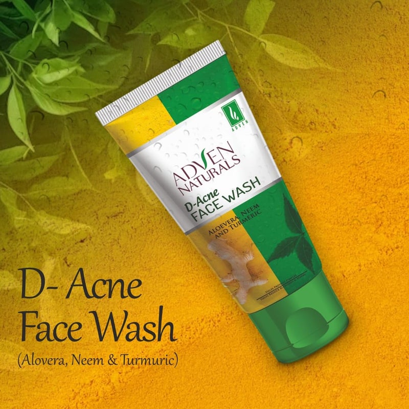 Adven Naturals DAcne with Aloevera Neem  Turmeric Face Wash 100 g Pack of 2 - Image 4