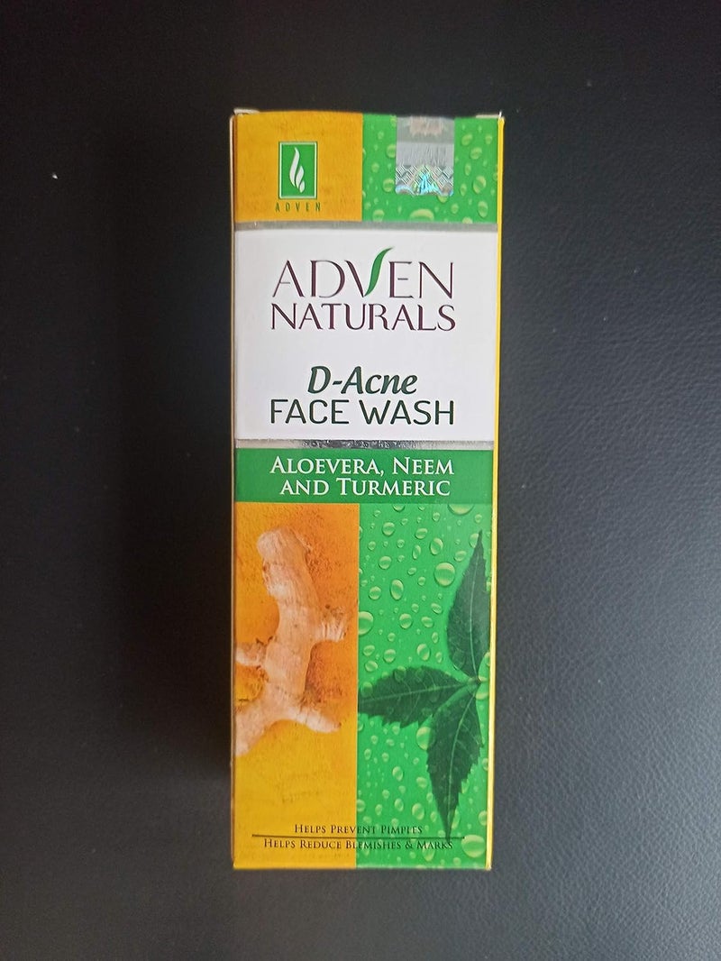 Adven Naturals DAcne with Aloevera Neem  Turmeric Face Wash 100 g Pack of 2 - Image 2