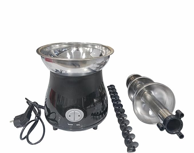 ZAEGO ZAEGO Electric 3 Layer Stainless Steel Melting Black Body Chocolate Fountain Cheese Fondue Tower for Ideal Heavy Duty Use in Hotels Restaurants CateringCafes Melt Dipping Machine  - Image 2