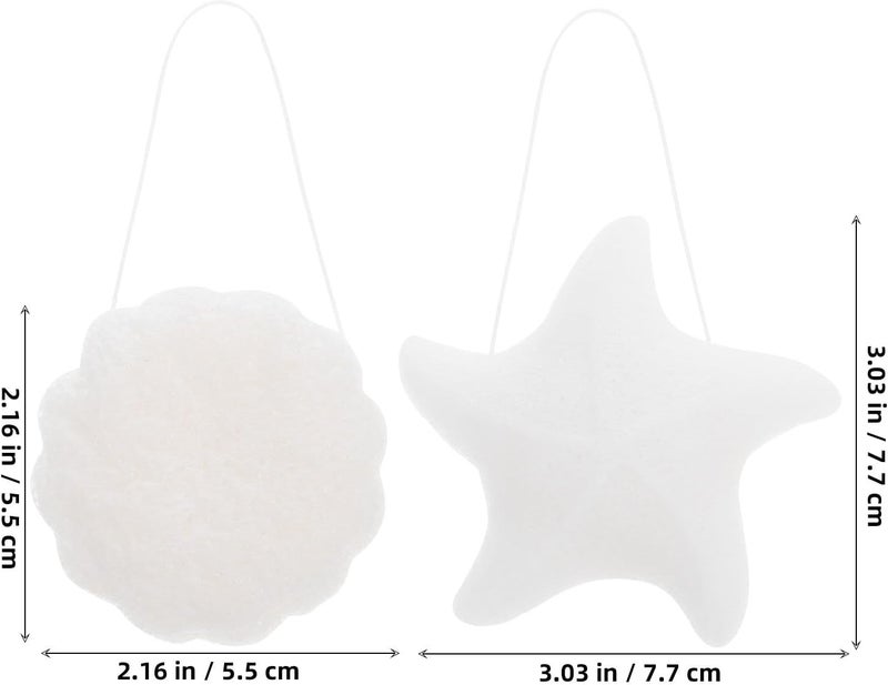 Bath Sponge Set 2pcs Konjac Soft Shower Sponges and Flower Shapes for Body Exfoliating and Gentle Bathing - Image 2