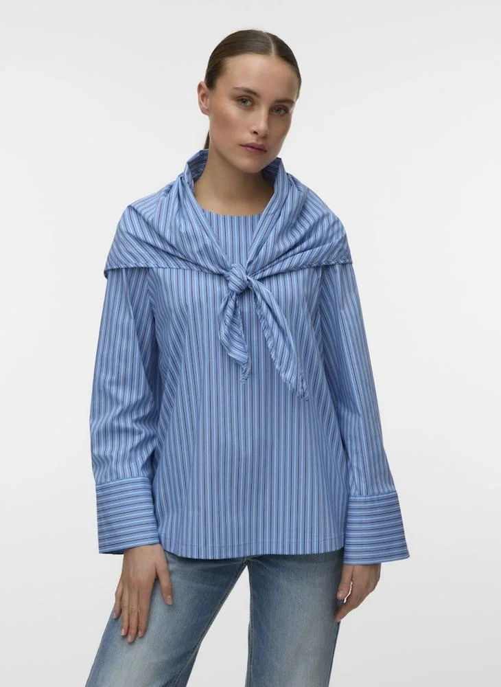 Zima Long Sleeve Scarf Top