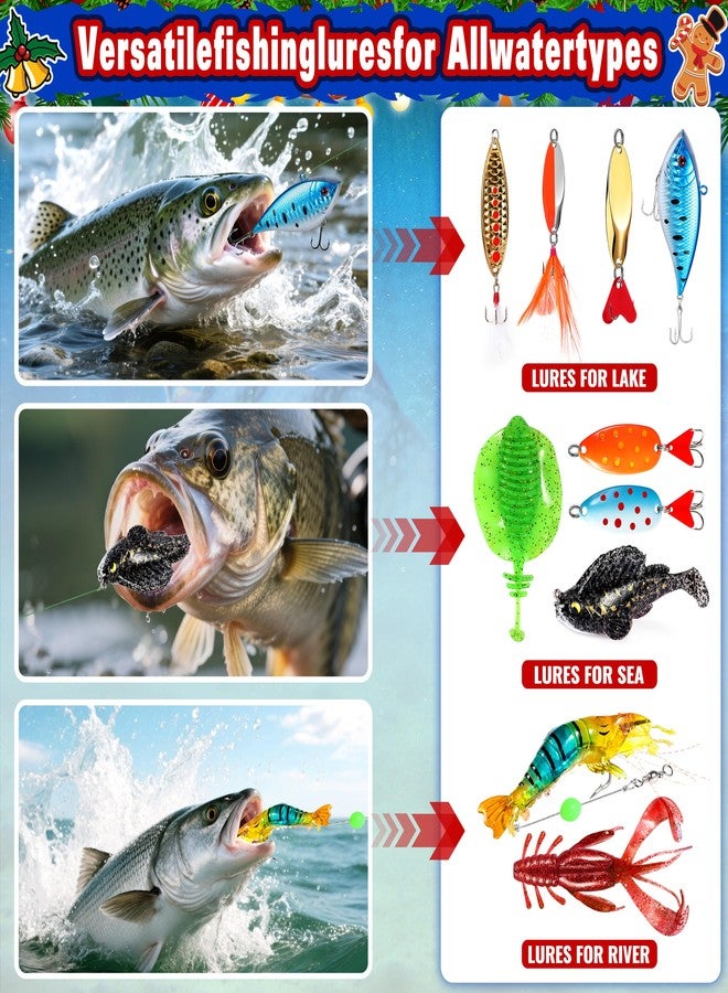 PLUSINNO Fishing Advent Calendar 2025 Adult, Fishing lure Advent Calendar 24 Days Countdown Fishing Tackle, Christmas Gifts For Men Boyfriend Teens Boys - Image 5
