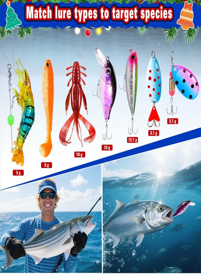 PLUSINNO Fishing Advent Calendar 2025 Adult, Fishing lure Advent Calendar 24 Days Countdown Fishing Tackle, Christmas Gifts For Men Boyfriend Teens Boys - Image 4