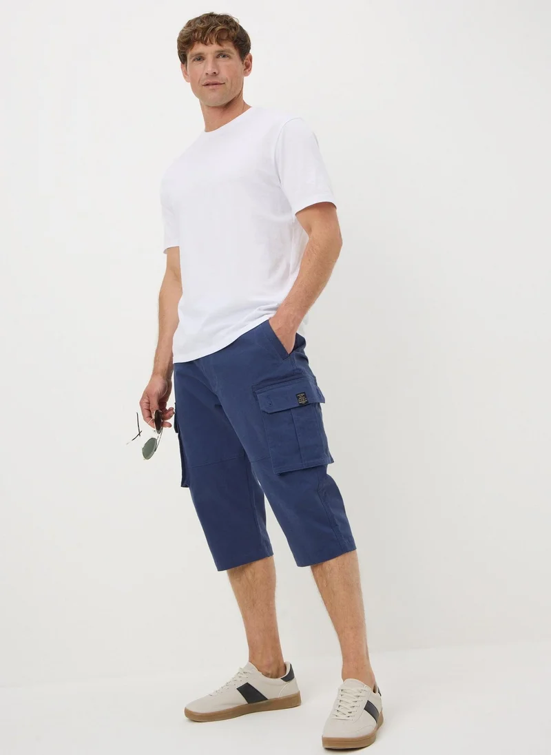 Matalan Blue 3/4 Cargo Shorts
