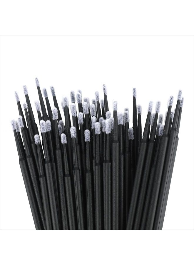 g2plus 500 قطعة فرش تطبيق ميكرو قابلة للتصرف للمكياج والعناية الشخصية، فرشاة ميكرو تجميل، مسحات ميكرو لتمديد الرموش، الأظافر، كحل العين - 5 × 100 قطعة (أسود) - Image 5