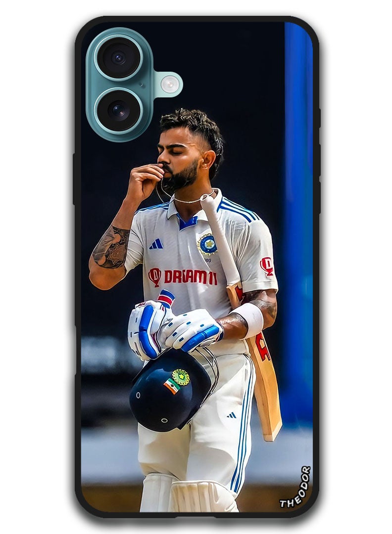 Theodor Protective Case Anti Scratch Shock Proof Bumper Cover For iPhone 16 (6.1)-inch Virat Kholi 2 - Image 1