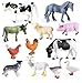 SIENON 12Pcs Farm Animals Toys Figures Set Miniature Realistic Plastic Barn Cattle Farmyard Playset for Kids Toddlers Educational Learning Christmas Easter Egg Birthday Party Favors Cake Decorations - Image 2