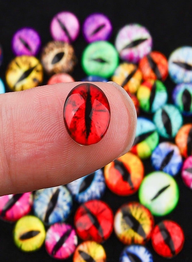 Jremg Halloween Eyeball Nail Art Charms Devil Eye Nail Art Rhinestones Gothic 3D Cool Eye Shape Nail Diamonds Y2K Vintag Eyeball Crystal Nail Gems for Women Girls DIY Manicure Nail Decoration 50Pcs - Image 3