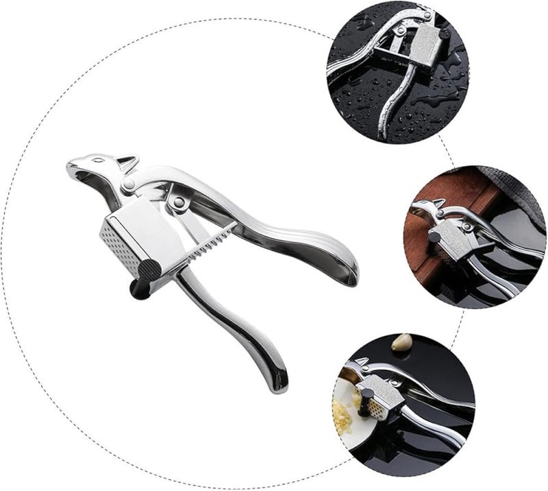 Stainless Steel Garlic Press Manual Handheld Crusher Kitchen Gadget For Cooking - Image 3