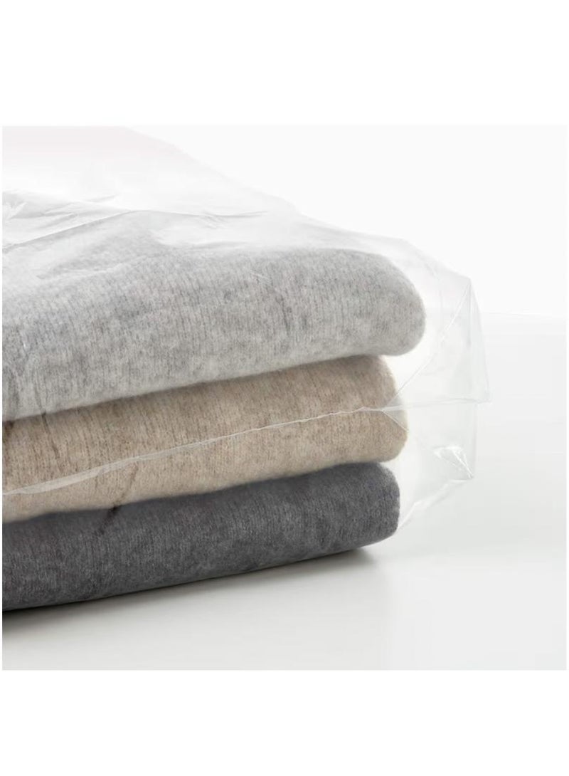 ريان Rayen أكياس تخزين الملابس مقاومة للعثة | 6 قطع | حجم كبير 82×40×13 سم | شفاف بولي إيثيلين | حماية مثالية للملابس الشتوية - Image 1
