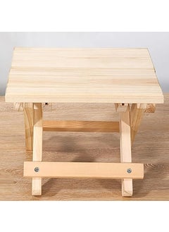 Jolfay Jolfay Wooden Foldable Stool Camping Outdoor Stool Portable Travel Stool Fishing Chairs Household Bamboo Shoeo Changing Stool Small Foldable Solid Wood StoolShower Bench Folding Furniture  - Image 2