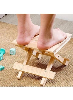 Jolfay Jolfay Wooden Foldable Stool Camping Outdoor Stool Portable Travel Stool Fishing Chairs Household Bamboo Shoeo Changing Stool Small Foldable Solid Wood StoolShower Bench Folding Furniture  - Image 5