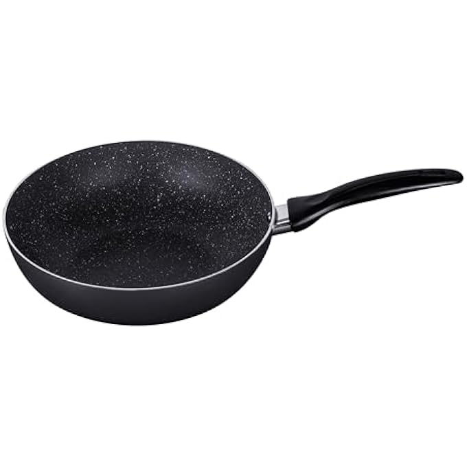 ويلسون مقلاة ووك مضغوطة من الألومنيوم مقاس 26 سم، غير لاصقة، مطلية بالرخام، تعمل بالحث الحراري، CKB4Wk26Gr، باللون الأسود - Image 3