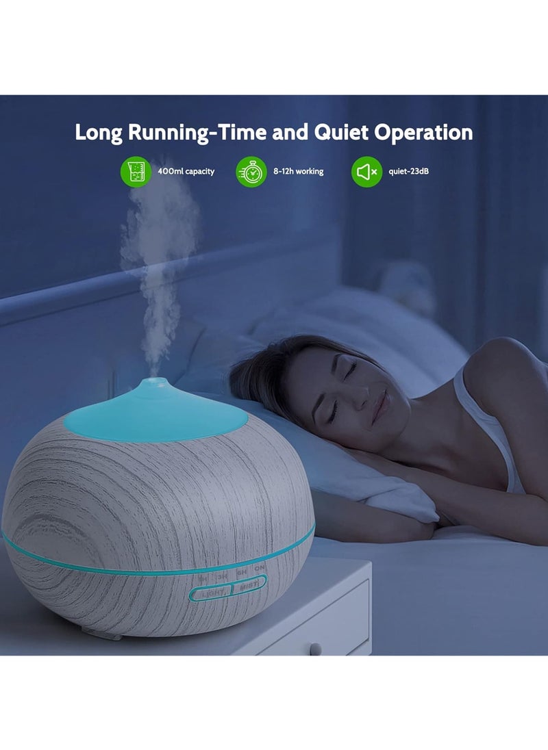 Generic - Essential Oil Diffuser Humidifier for Home: 400ml Aroma Air Oils Diffusers for Large Room - Ultrasonic Aromatherapy Vaporizer Cool Mist Humidifiers with LED Light for Bedroom - Image 1