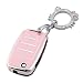 Pangpai Pink Key Fob Cover for Kia Soft TPU Key Case Protection with Bling Keychain Fit for Kia Sedona Rio Optima Soul Sportage Sorento Carens Flip Key - Image 2