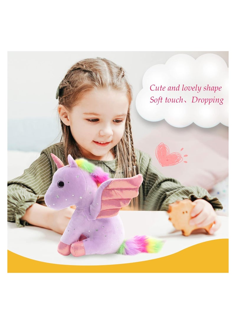 Generic - Unicorn Stuffed Animals 8 inch Cute Unicorn Gift Toys for Girls Unicorns Birthday Gifts Soft Plush Toys Set for Baby Toddler Girls Kids Decor - Image 1