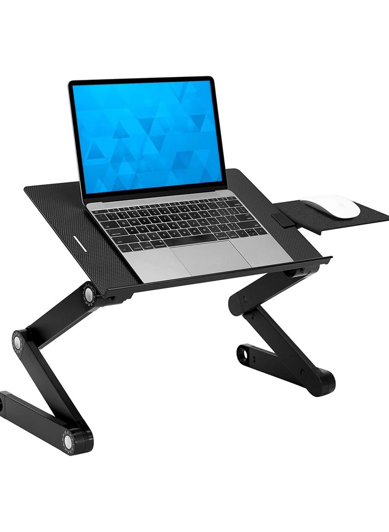 Green Tiger Laptop Stand with Built-in Cooling Fans and Mouse Pad Tray, Easy to Use Ergonomic Laptop Stand for Bed, Couch, and Table, Portable and Lightweight - Image 1