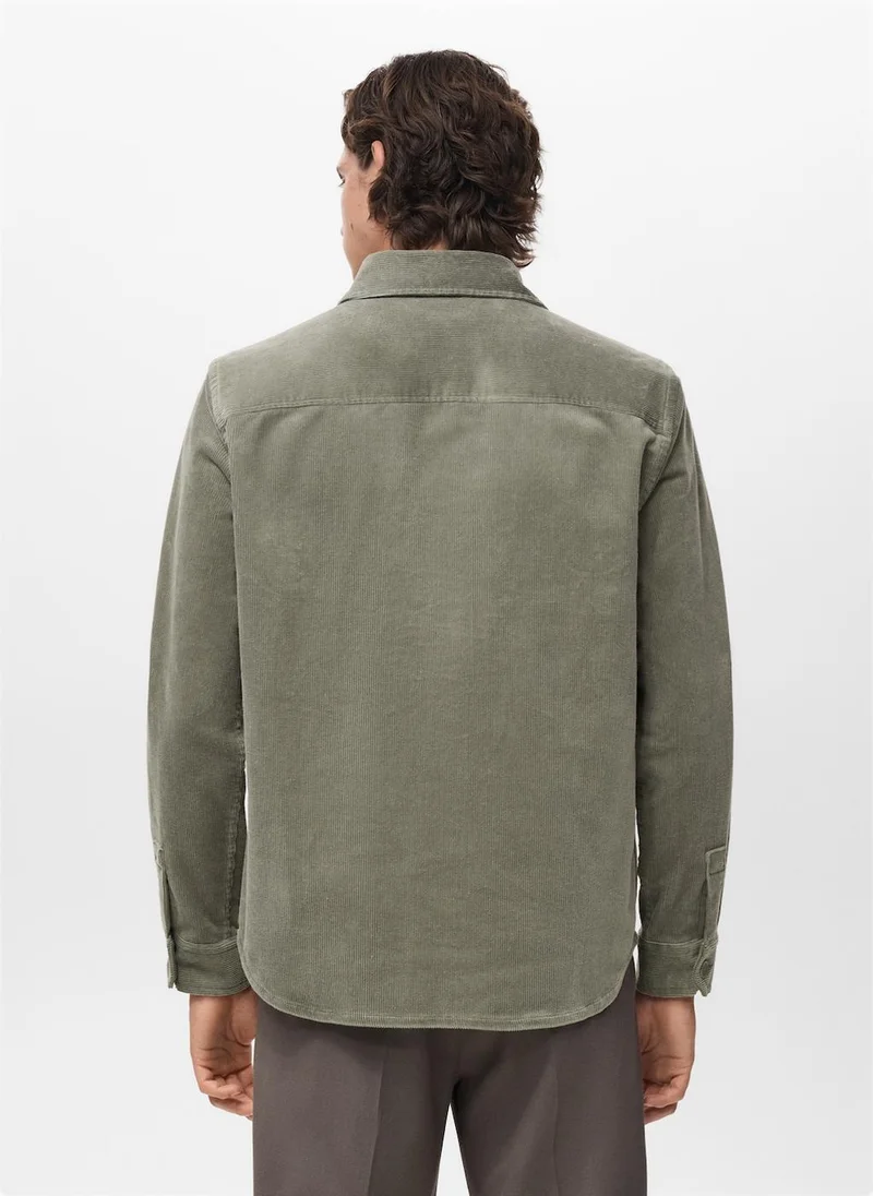 Mango Man Corduroy cotton overshirt
