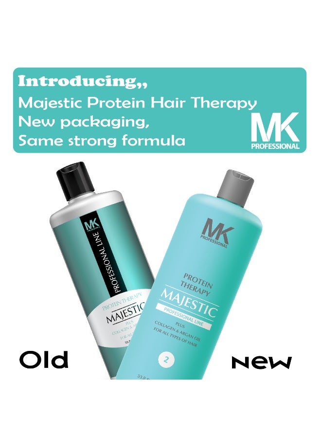 Majestic Keratin MAJESTIC MK PROFESSIONAL Protein Therapy Hair Treatment, 1000 ml - Image 3