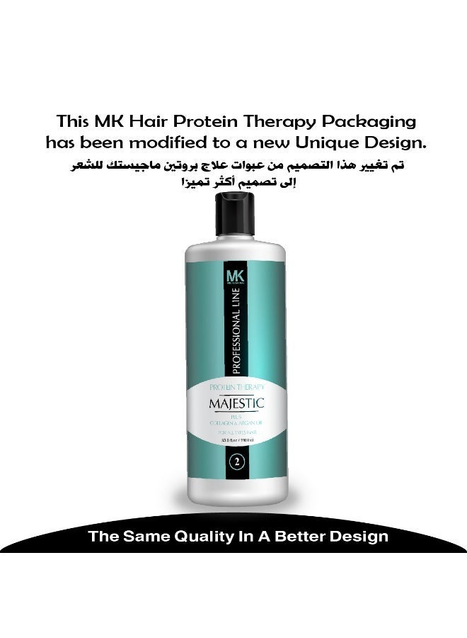 Majestic Keratin MAJESTIC MK PROFESSIONAL Protein Therapy Hair Treatment, 1000 ml - Image 2