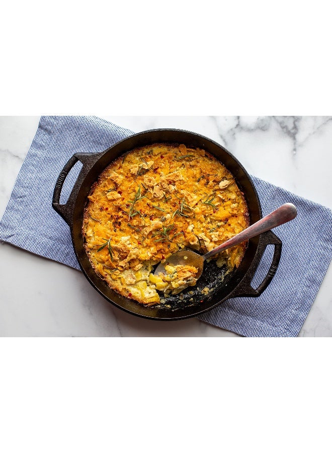 Lodge مقلاة باكر من الحديد الزهر متبلة BW10BSK بحجم 10.25 بوصة - سوداء - Image 2