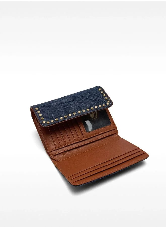 PARFOIS Denim Wallet With Studs