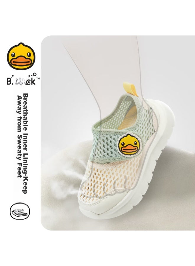 B.duck Children's Walking Shoes, Single Mesh Shoes For Boys And Girls, Baby Breathable Mesh Sneakers, 3967 White And Blue, Size 24 - Image 3