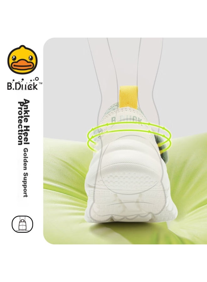 B.duck Children's Walking Shoes, Single Mesh Shoes For Boys And Girls, Baby Breathable Mesh Sneakers, 3967 White And Blue, Size 24 - Image 4