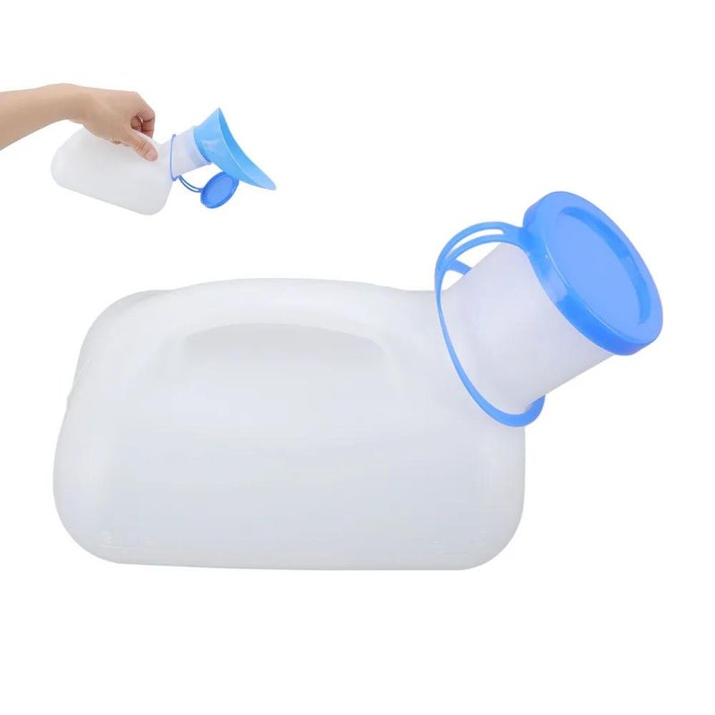 Portable Female Urinal: 1000ML Large Capacity - Transparent Material With Clear Capacity Visibility Snug Fit Compact Structure for Women Emergency Car Travel Traffic Jams - Image 1