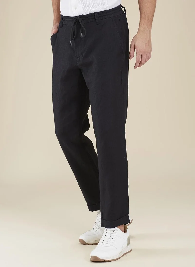 Being Human BLACK Men Classic Regular Fit Mid-Rise Chinos Trousers for Men | Best Price UAE
