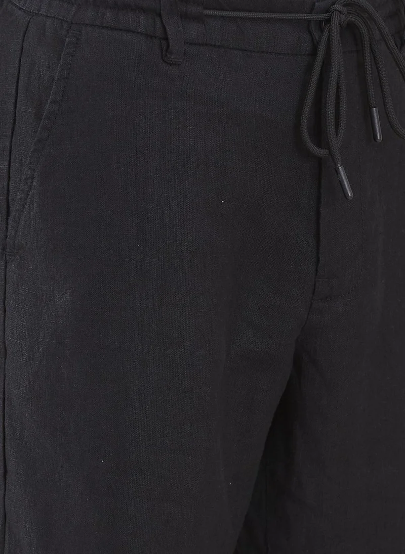 Being Human BLACK Men Classic Regular Fit Mid-Rise Chinos Trousers for Men | Best Price UAE