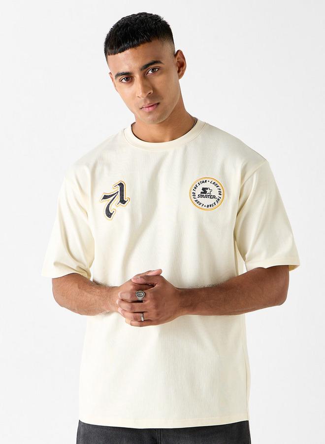 Starter Slogan Print T-shirt with Short Sleeves - Image 3