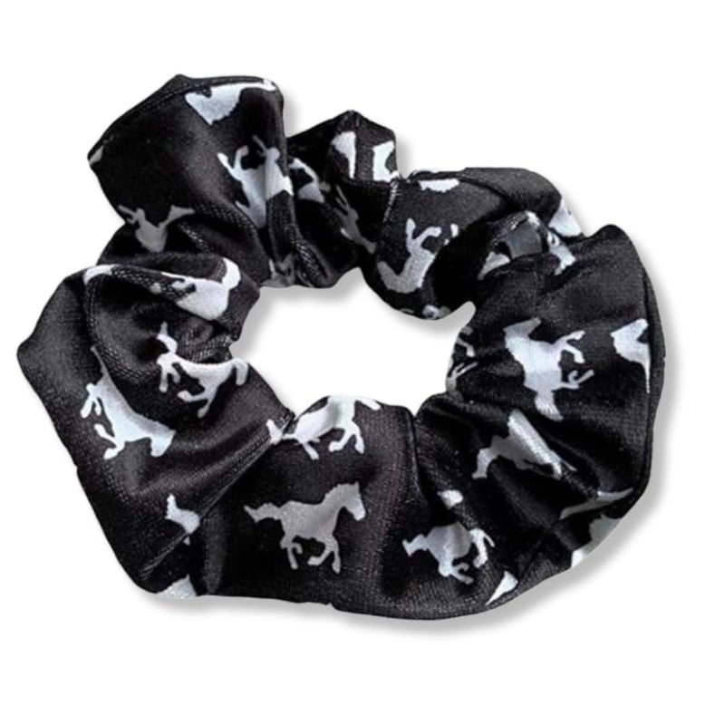 Horse Scrunchie, Horses Hair Accessories, Premium Velvet No Crease Horse Hair Elastics, Gift for Equestrian