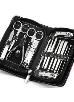 PhantomSky PhantomSky 15 Pcs Stainless Steel Manicure Pedicure Set Nail-Clippers Cleaner Cuticle Grooming Kit - Perfect Nail Scissors Tool Set for Professional and Daily Use  - Image 2