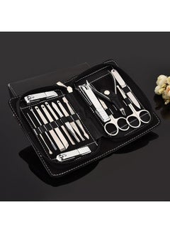 PhantomSky PhantomSky 15 Pcs Stainless Steel Manicure Pedicure Set Nail-Clippers Cleaner Cuticle Grooming Kit - Perfect Nail Scissors Tool Set for Professional and Daily Use  - Image 3