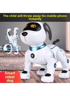 Generic Intelligent Robot Dog Children's Toy Educational Boy Electric Robot Dog Walking Will Call The Baby 2022 New-Color:Voice-controlled Programming Stunt Dog  - Image 2